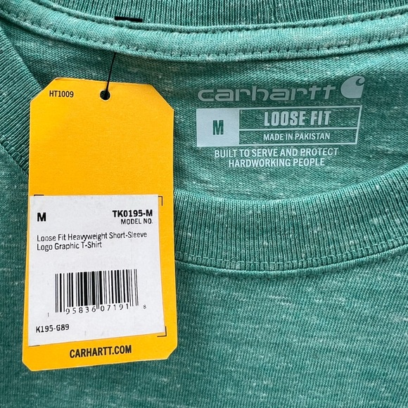 CARHARTT, GREEN, MEDIUM, LOOSE FIT, SHORT SLEEVES, T-SHIRT - Picture 10 of 12